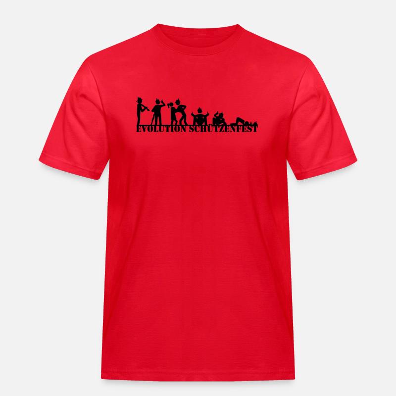 Evolution Schützenfest - Männer Workwear T-Shirt - Rot