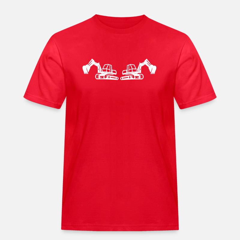 bagger 2 - Männer Workwear T-Shirt - Rot