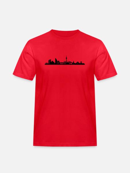 Dusseldorf Skyline - Men's Workwear T-Shirt - red
