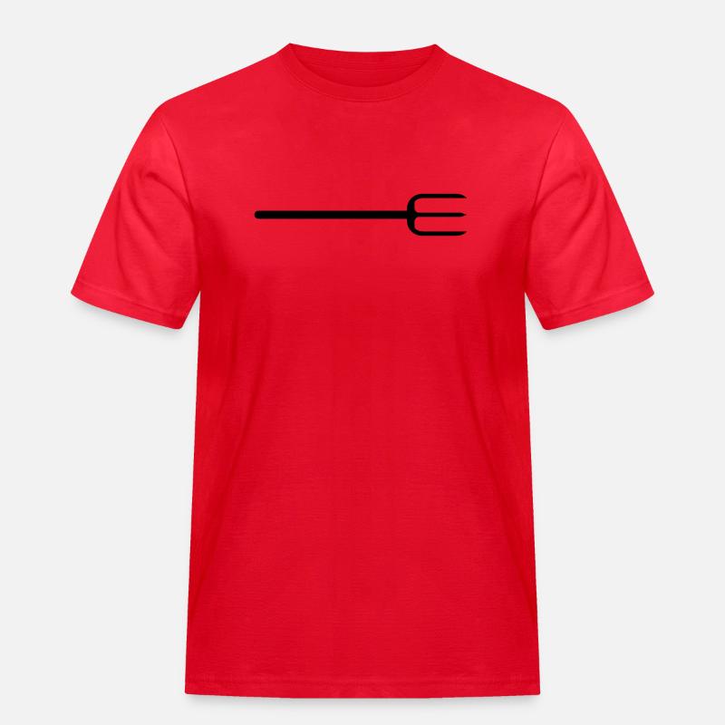 mistgabel - Männer Workwear T-Shirt - Rot