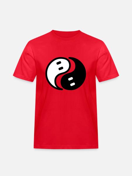 Ghost Yin Yang - Men's Workwear T-Shirt - red