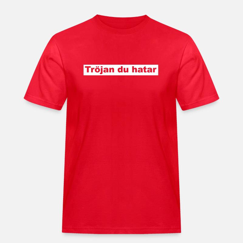 Pullover Sie hassen - Männer Workwear T-Shirt - Rot