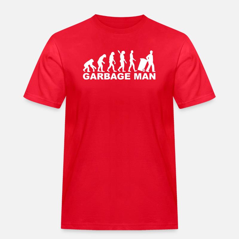 Müllmann - Männer Workwear T-Shirt - Rot
