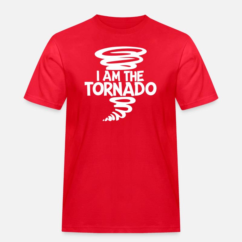 Ich bin der Tornado - Männer Workwear T-Shirt - Rot