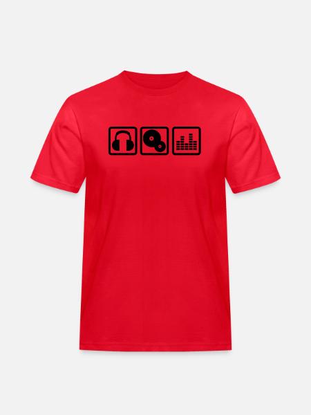 DJ - Männer Workwear T-Shirt - Rot