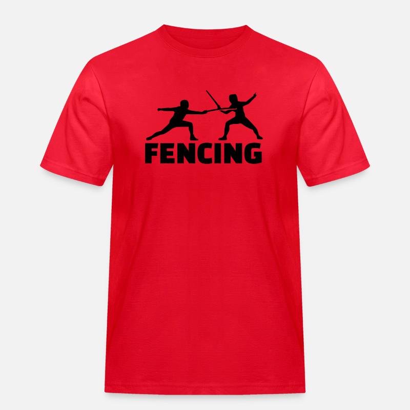 Fechten - Männer Workwear T-Shirt - Rot