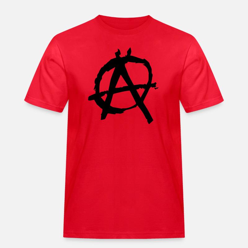 anarchy - Männer Workwear T-Shirt - Rot