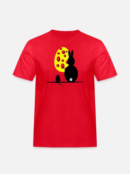 Mäuseosterei - Männer Workwear T-Shirt - Rot