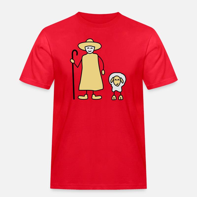 schaefer schafe tier beruf - Männer Workwear T-Shirt - Rot