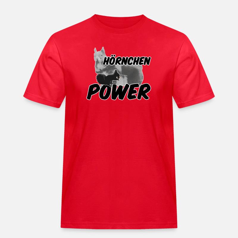 Hörnchenpower Eichhörnchen Tiere Spruch - Männer Workwear T-Shirt - Rot