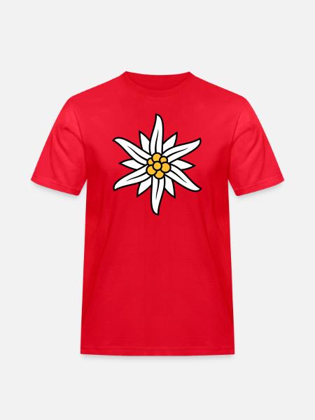 Edelweiss Bergblume logo - Men's Workwear T-Shirt - red