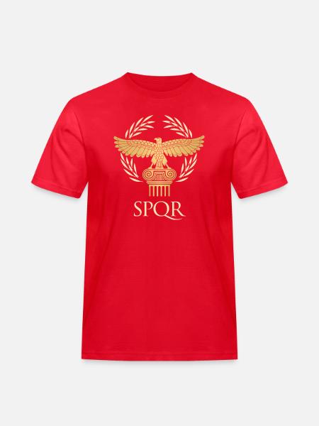 SPQR - Empire flag and republic Ancient Rome - Men's Workwear T-Shirt - red