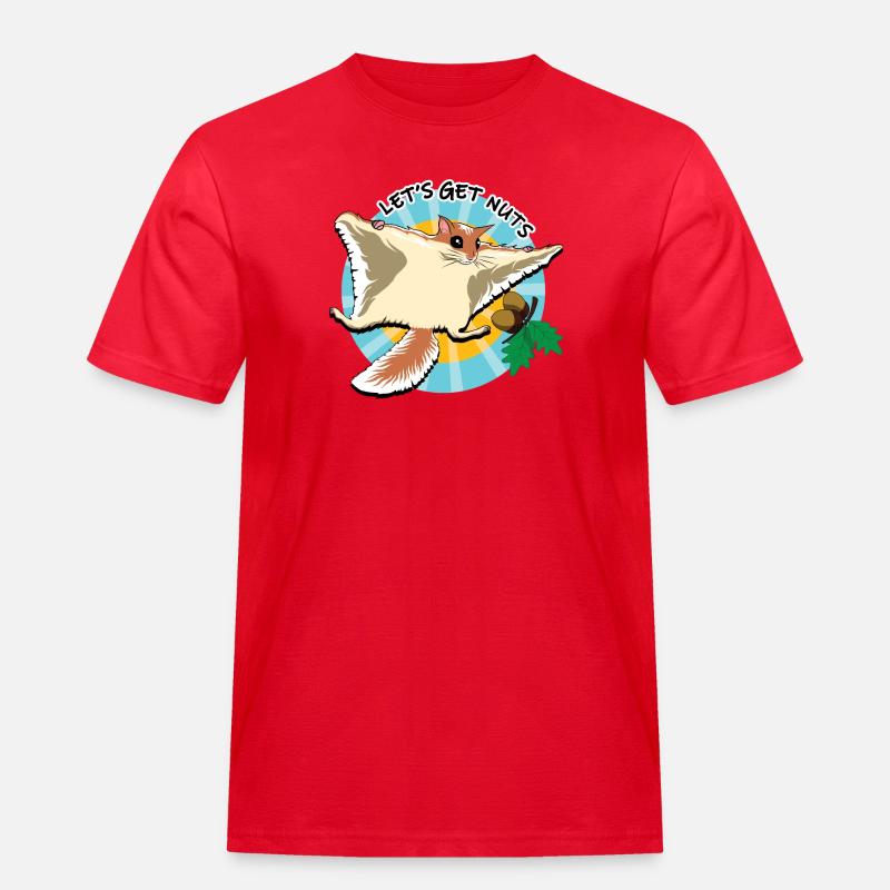 Fliegendes Eichhörnchen - Let es Get Nuts - Männer Workwear T-Shirt - Rot
