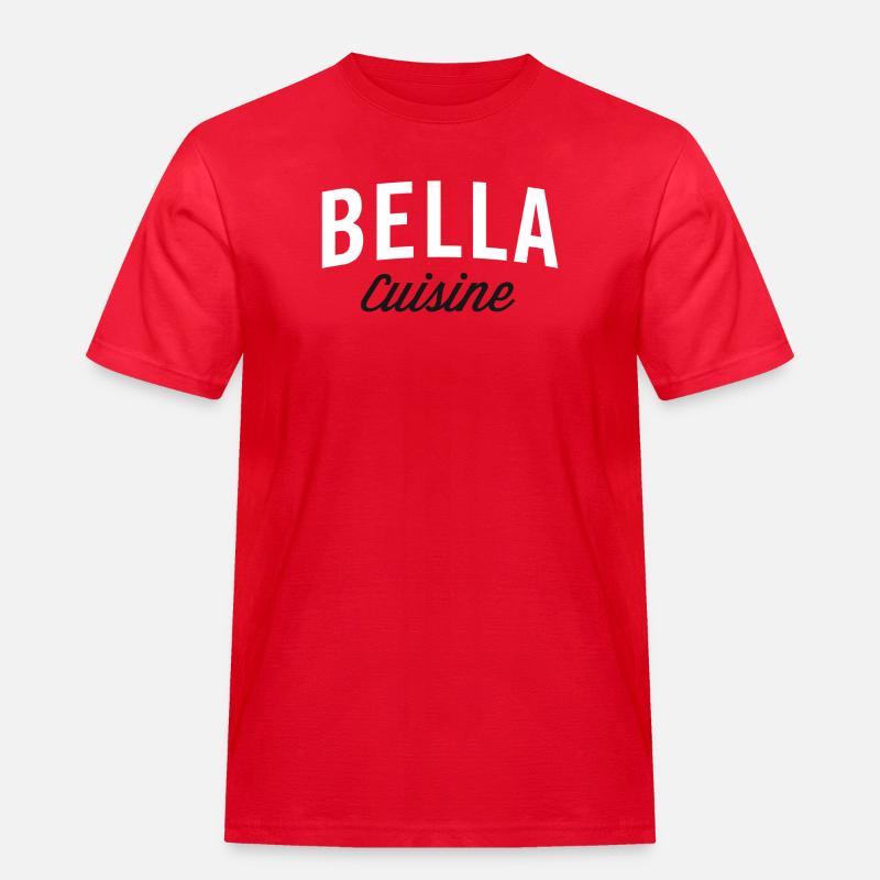 Bella Kitchen Typografie - Männer Workwear T-Shirt - Rot