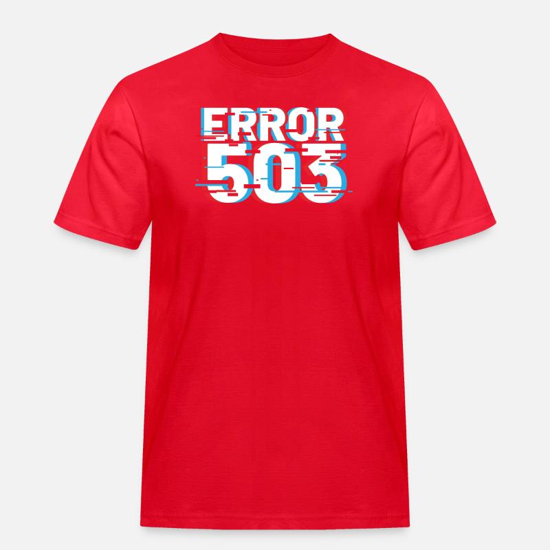 Error 503 Glitch - Men's Workwear T-Shirt - red