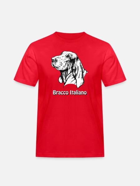 Bracco Italiano Portrait with text - Men's Workwear T-Shirt - red