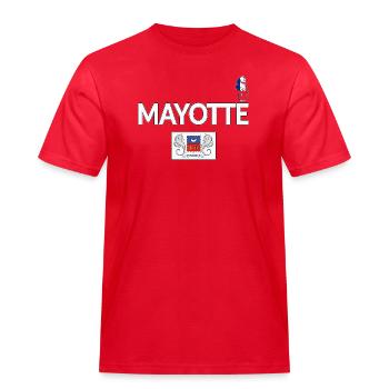 T SHIRT MAYOTTE - T-shirt Workwear homme - rouge - Devant - AI Model Male 185 dark (185cm)
