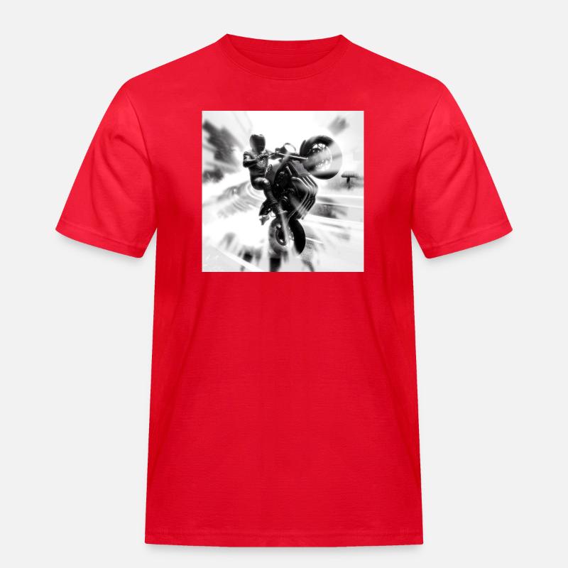 Der Biker ist willig - Männer Workwear T-Shirt - Rot