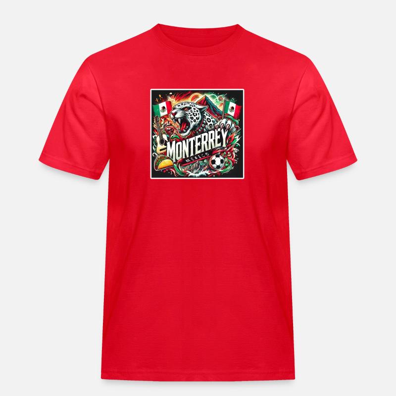Monterrey Mexiko Städte Design - Männer Workwear T-Shirt - Rot
