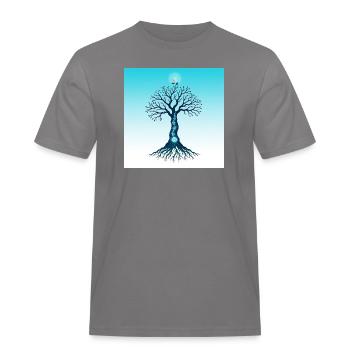 Spiritual Tree - T-shirt Workwear homme - gris - Devant - AI Model Male 185 dark (185cm)