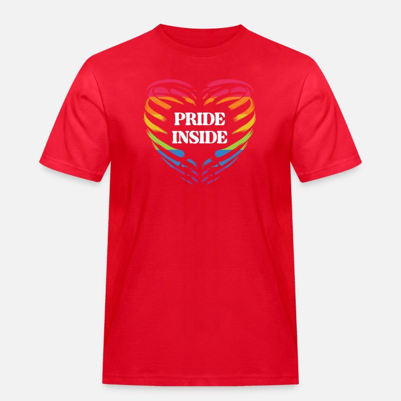 LGBT Pride Monat - Pride Inside - Männer Workwear T-Shirt - Rot