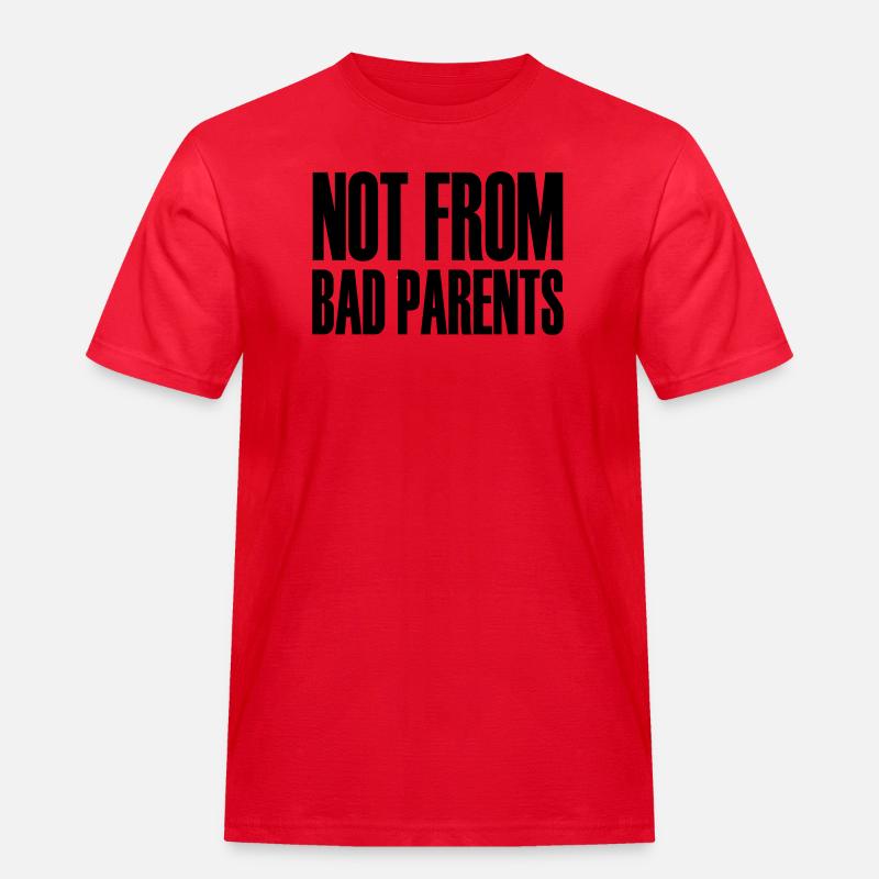 Nicht von schlechten Eltern - Männer Workwear T-Shirt - Rot
