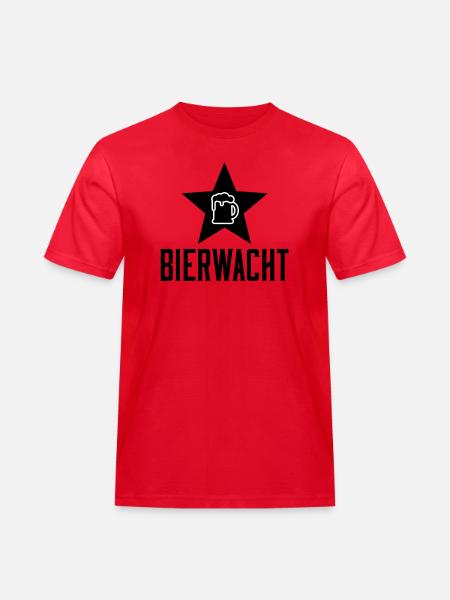 Bierkrug Linienkunst - Männer Workwear T-Shirt - Rot