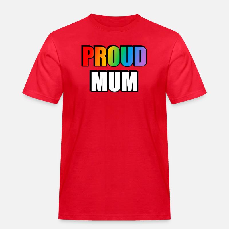 Regenbogen Stolz Mutter Schwul Verbündeter - Männer Workwear T-Shirt - Rot