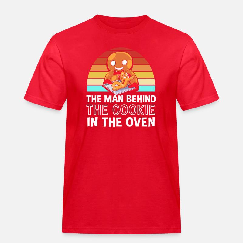 Werdender Papa werdende Väter - Männer Workwear T-Shirt - Rot