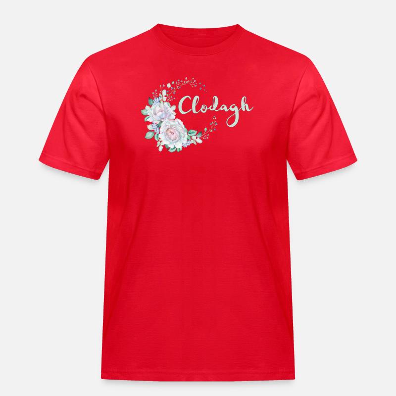 Für Clodagh - Männer Workwear T-Shirt - Rot