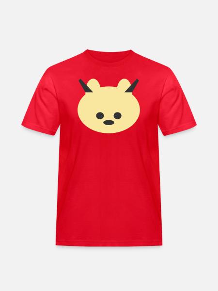 Horned Bear Cuddly Icon - Men's Workwear T-Shirt - red