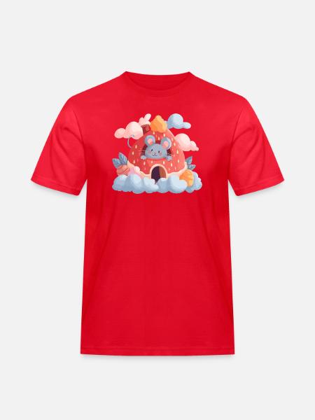 Strawberry House Mouse Magic - Men's Workwear T-Shirt - red