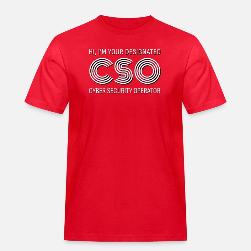 CSO Cyber Security Operator - Männer Workwear T-Shirt - Rot