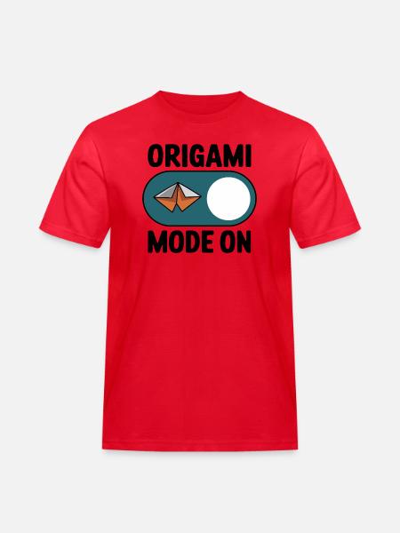 Origami-mode på papir foldehobby som udtryk for - Herre Workwear T-Shirt - rød