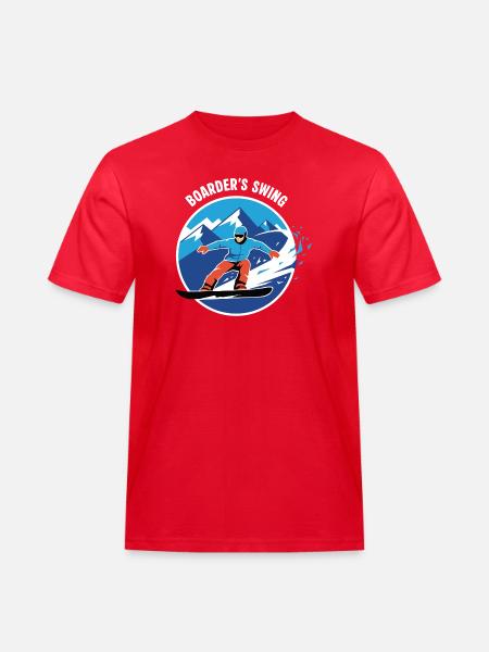 Snowboarding - Men's Workwear T-Shirt - red