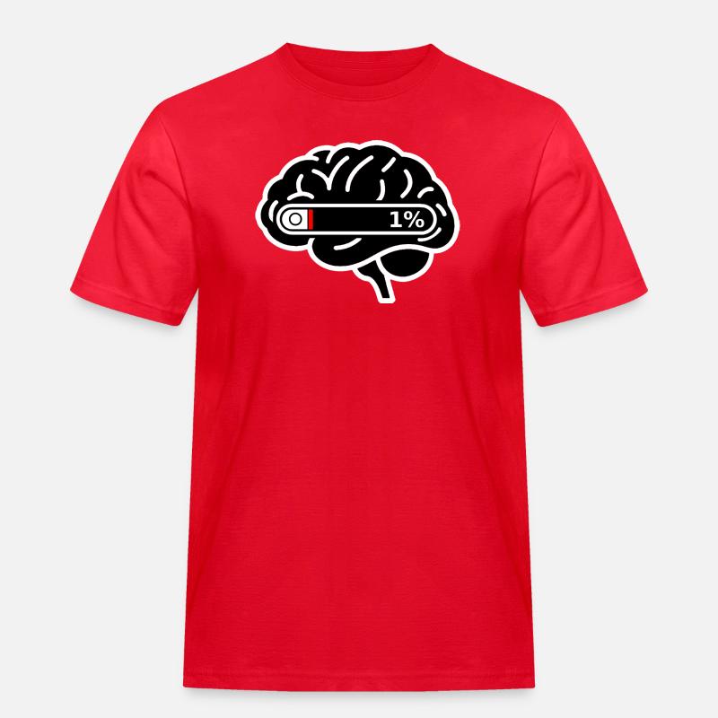 Brain_Loading_1-_Digital_Burnout - Männer Workwear T-Shirt - Rot