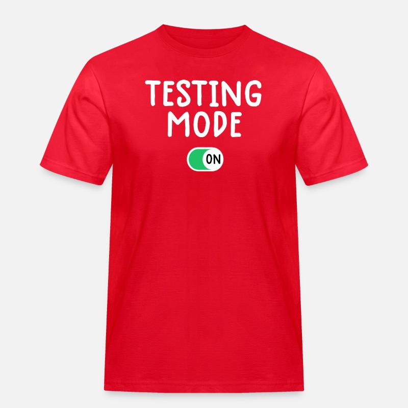 Testing Mode On Graphic Tee - Men's Workwear T-Shirt - red
