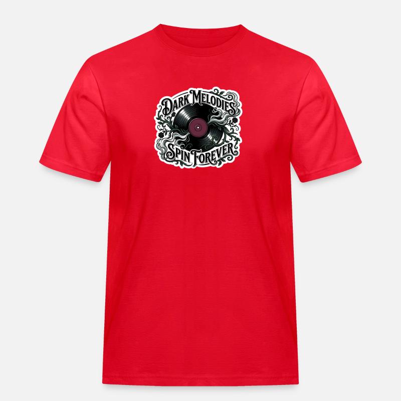 Dark Melodies Spin Forever - Men's Workwear T-Shirt - red