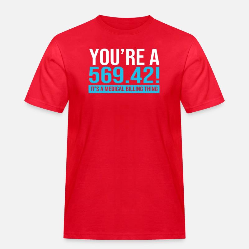 Medizin Coder - Männer Workwear T-Shirt - Rot
