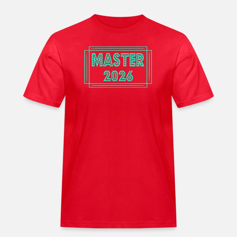 Studium Abschluss 2026 Master - Männer Workwear T-Shirt - Rot