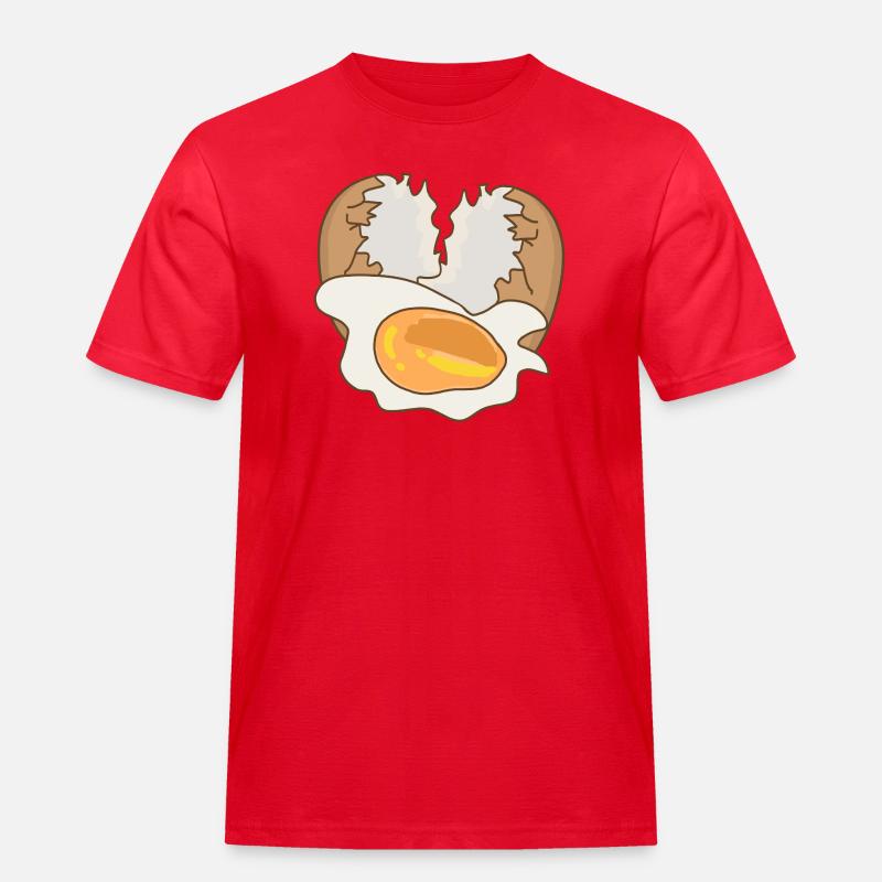 Mirror with eggshell - Men's Workwear T-Shirt - red