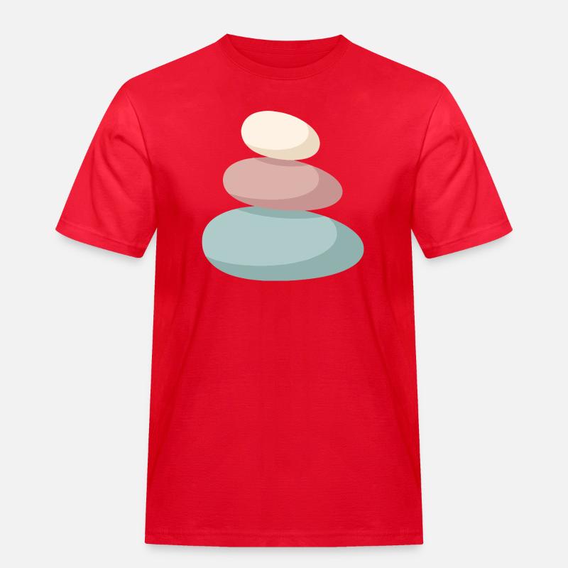 Pastel Stone Stack - Men's Workwear T-Shirt - red