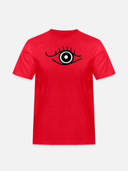 Auge_sw - Männer Workwear T-Shirt - Rot