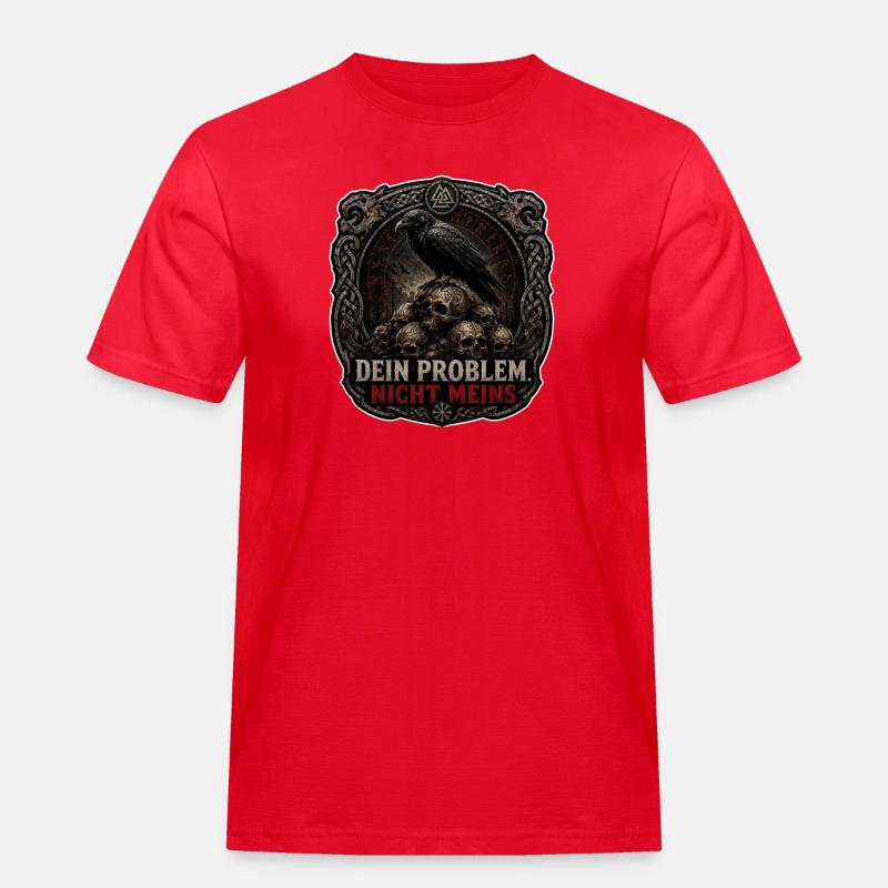 Dein Problem Nicht Meins Gothic Patch - Männer Workwear T-Shirt - Rot