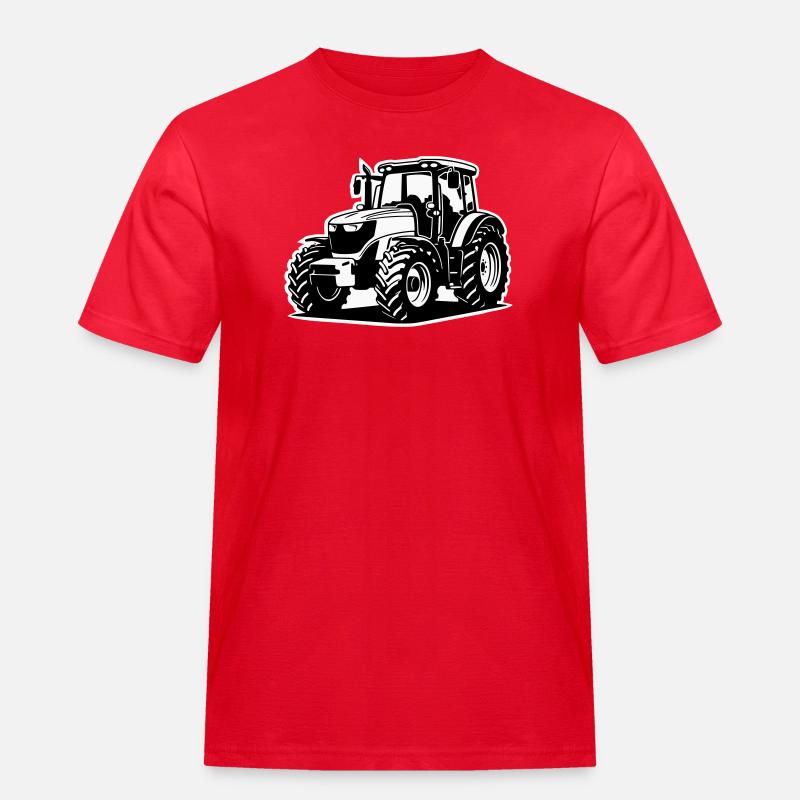 Traktor / Trecker / Schlepper (2-farbig) - Männer Workwear T-Shirt - Rot