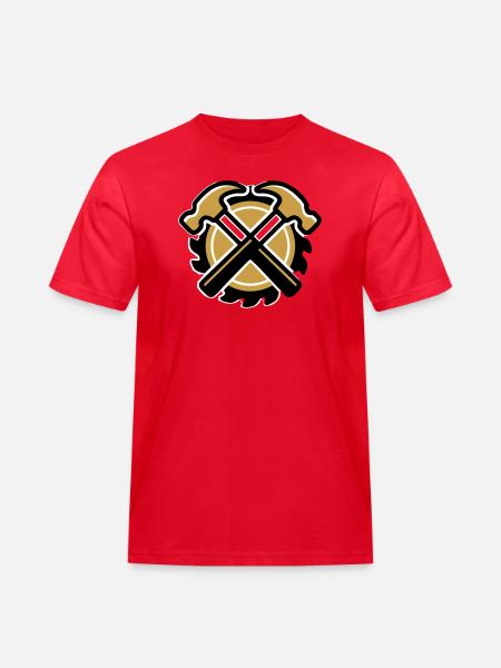 Zimmermann Hammer Logo - Men's Workwear T-Shirt - red