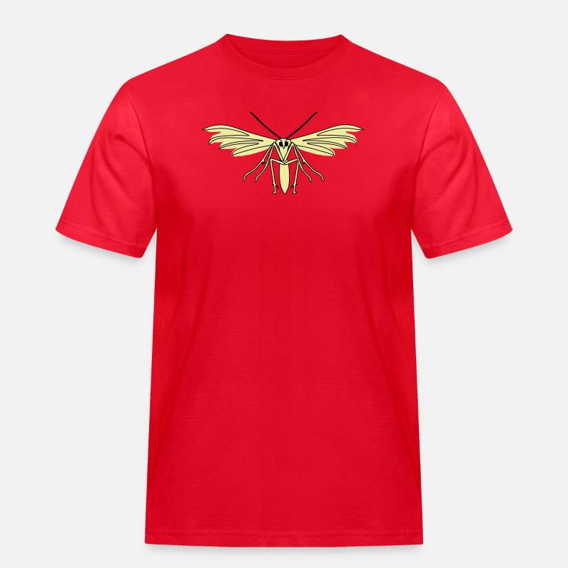 Federmotte - Männer Workwear T-Shirt - Rot