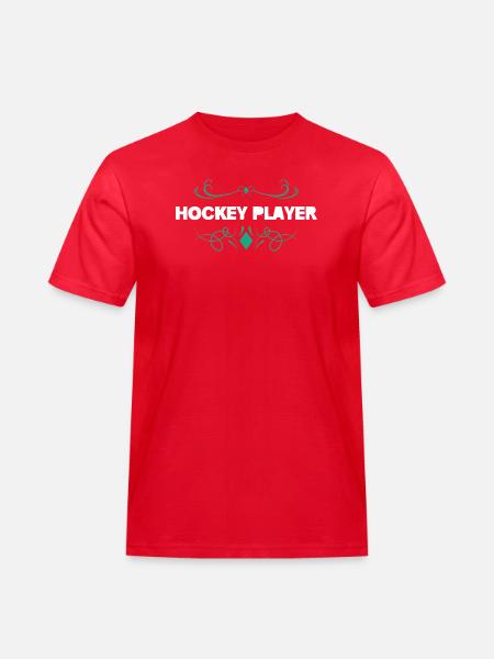 Eishockey Spieler Ornament Design - Men's Workwear T-Shirt - red