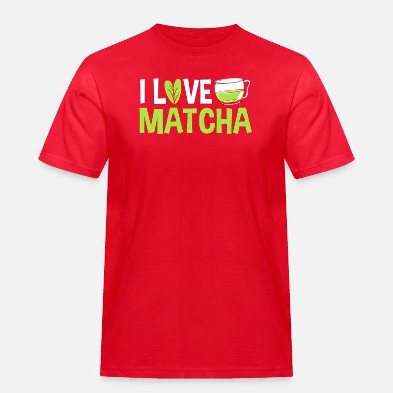 Matcha - Männer Workwear T-Shirt - Rot