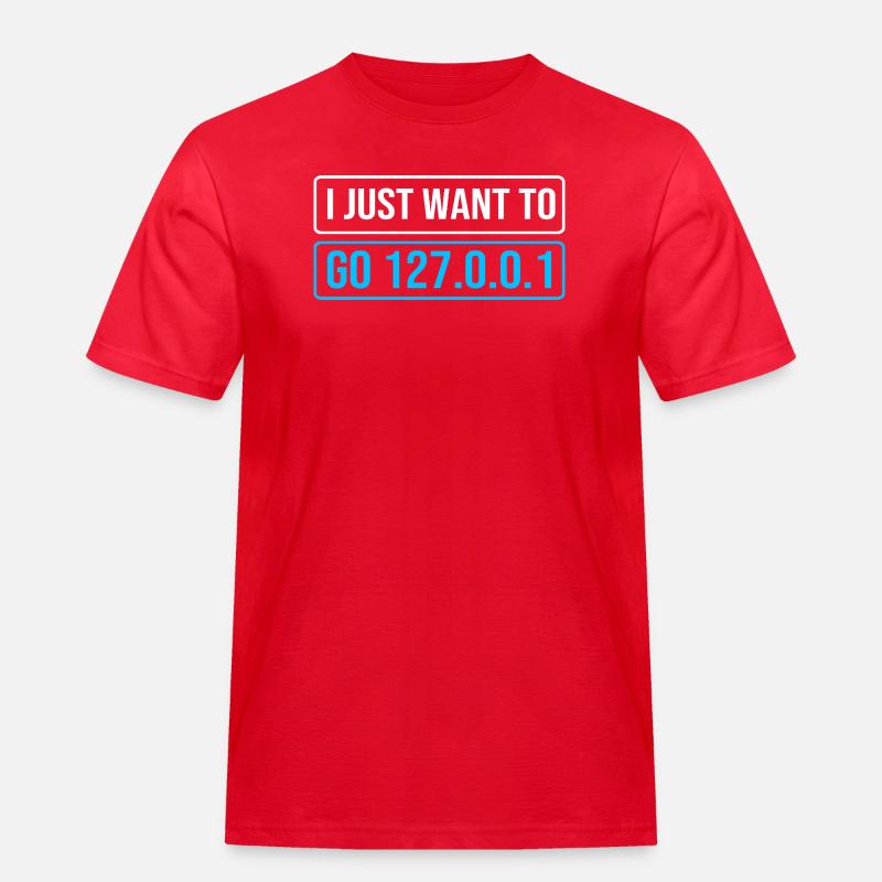 Netzwerk Ingenieur Programmierer Informatiker - Männer Workwear T-Shirt - Rot